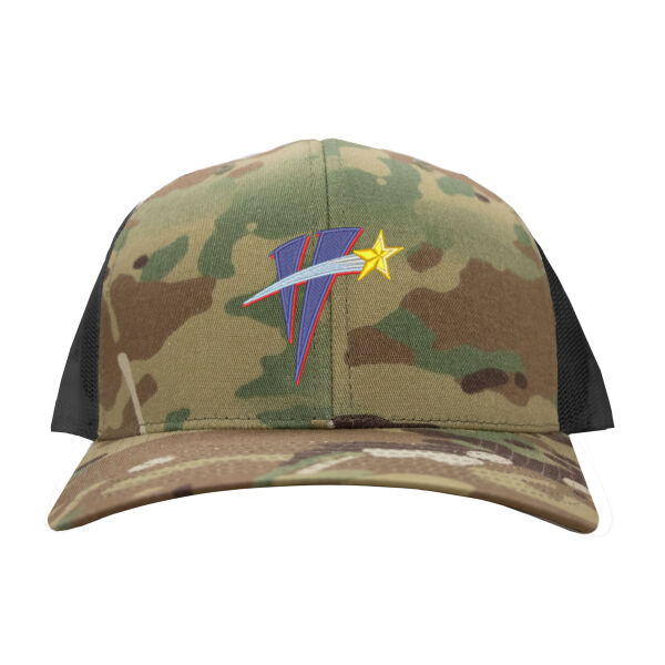 Camo Six-Panel Trucker Hat - Full Color Thumbnail