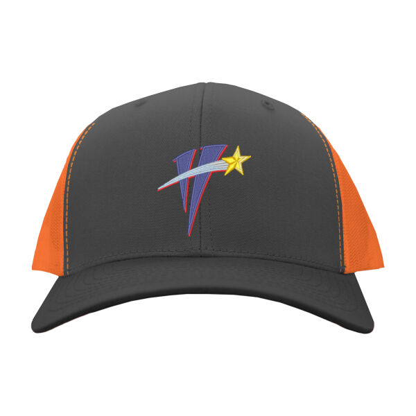 Six-Panel Trucker Hat - Full Color - White Icon Logo Thumbnail